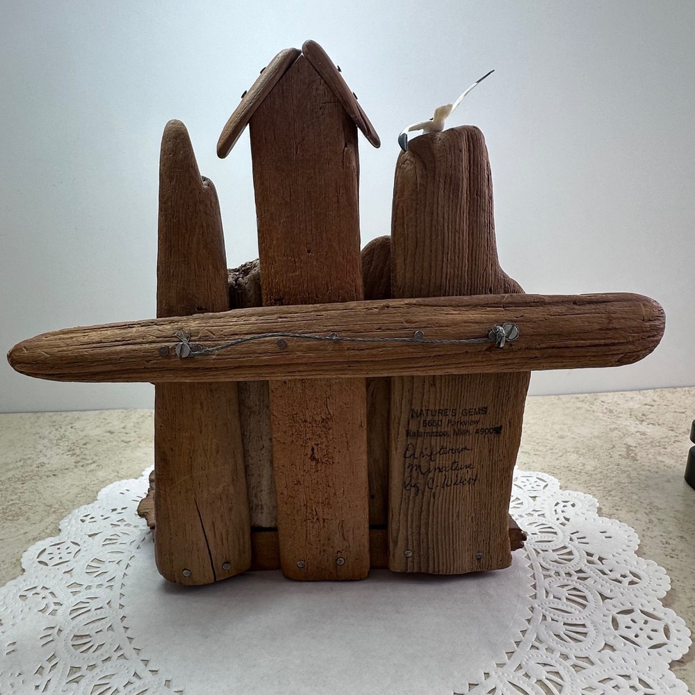 Nature's Gems Driftwood Miniature Sculpture C. Wilcot Brown Vintage Coastal Art - Picture 7 of 14